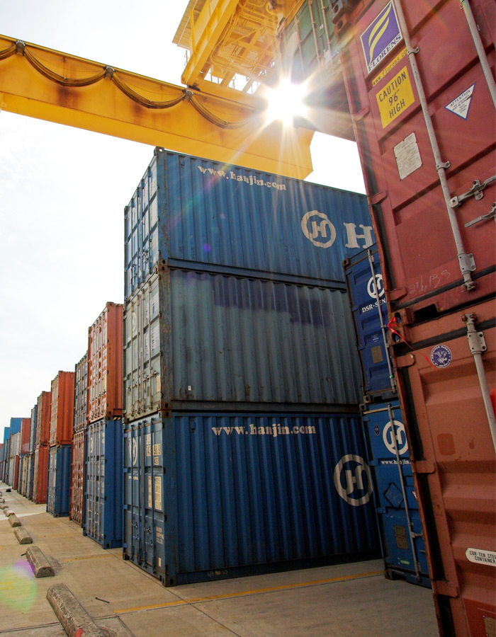 Containers at Intermodal Center