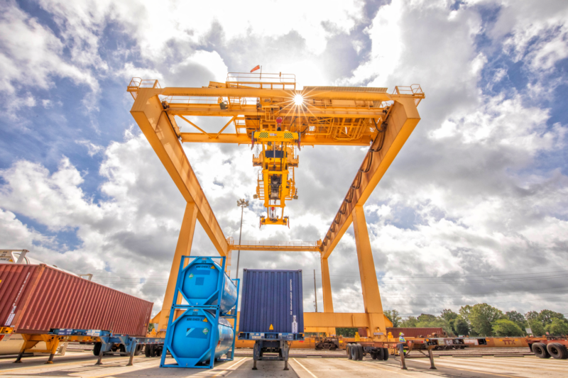 gantry crane at the port of huntsville